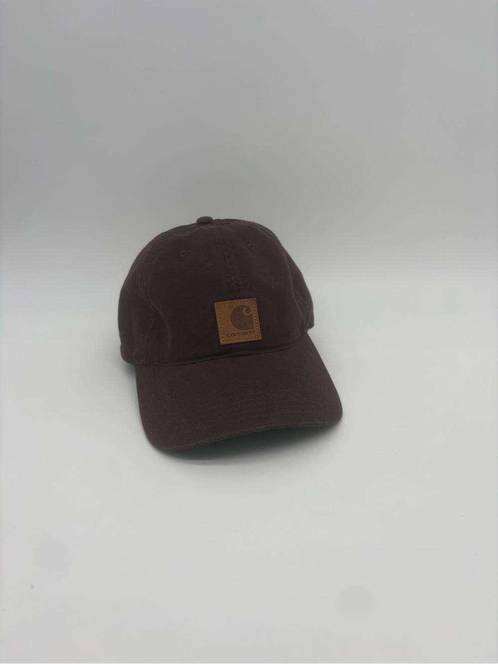 Carhartt Brown Canvas Logo Cap Adjustable Strapback Hat